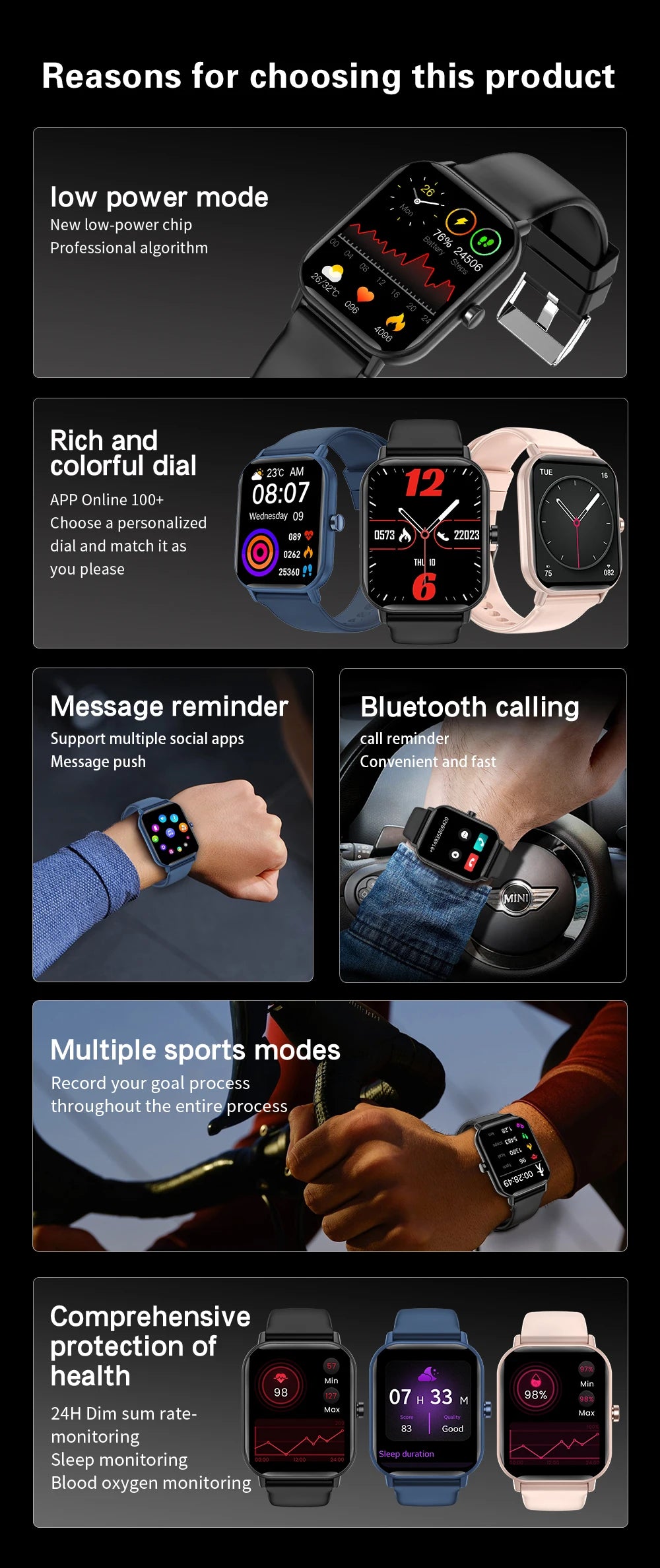 Kids Watch Sport HD Screen Kids Smart Watch With Silicone Strap Waterproof Electronic Wristwatch For Boys Girls Children's Gift