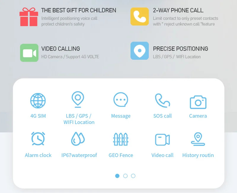 Wonlex 4G Smart Watch Kid SOS GPS WiFi Wristwatch Whatsapp KT19Pro Android8.1 with Video Call Camera Monitor Children smartwatch