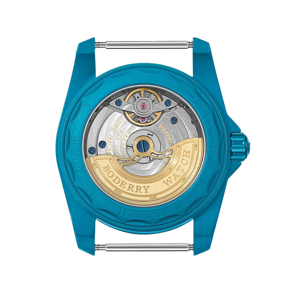 BODERRY Men's Field Watches Titanium Automatic Top Brand Wristwatch 100M Waterproof Clock Military Watch for Men