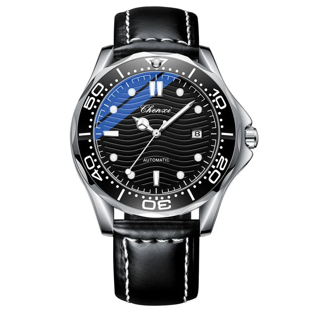 CHENXI 8817 Mechanical Watch Men Fully Automatic Calendar Luminous Waterproof Genuine Leather Strap Fashion Business Man Watches