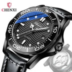 CHENXI 8817 Mechanical Watch Men Fully Automatic Calendar Luminous Waterproof Genuine Leather Strap Fashion Business Man Watches