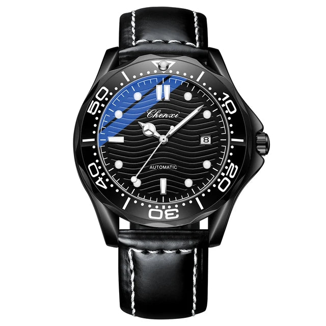CHENXI 8817 Mechanical Watch Men Fully Automatic Calendar Luminous Waterproof Genuine Leather Strap Fashion Business Man Watches