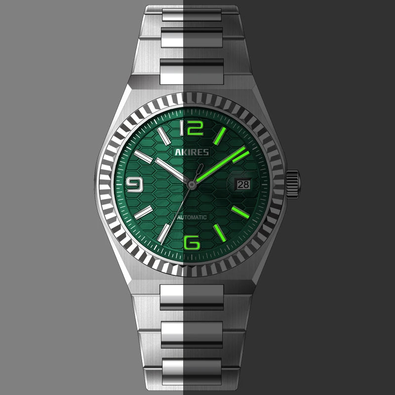 High Quality Automatic Watch Customized Dial NH35 Mechanical Movement 10ATM C3 Luminous Mechanical Watch for Men