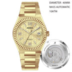 High Quality Automatic Watch Customized Dial NH35 Mechanical Movement 10ATM C3 Luminous Mechanical Watch for Men