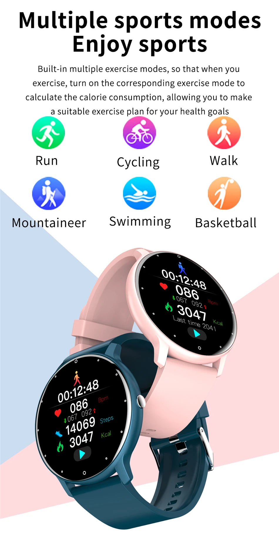 2025 Smartwatch Full Touch Screen Watches Sport Fitness Tracker IP68 Waterproof Bluetooth Call Smart Watch for Xiaomi Man Woman