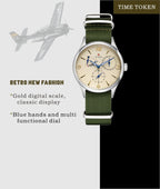 New 1963 40mm Mens Pilot Automatic Mechanical Watch Seagull ST17 Sapphire Crystal Waterproof Retro Style