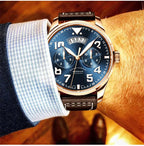 BORMAN BM3851 Mens Automatic Watches Panda 42mm Mechanical Wristwatch Waterproof Luminous Sapphire Miyota 9122 Week Date Month