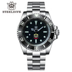 STEELDIVE SD1954 Black Dial 41MM Stainless Steel NH35 Automatic Movement What Ghost Mens 300M Dive Watch Reloj Sapphire Glass