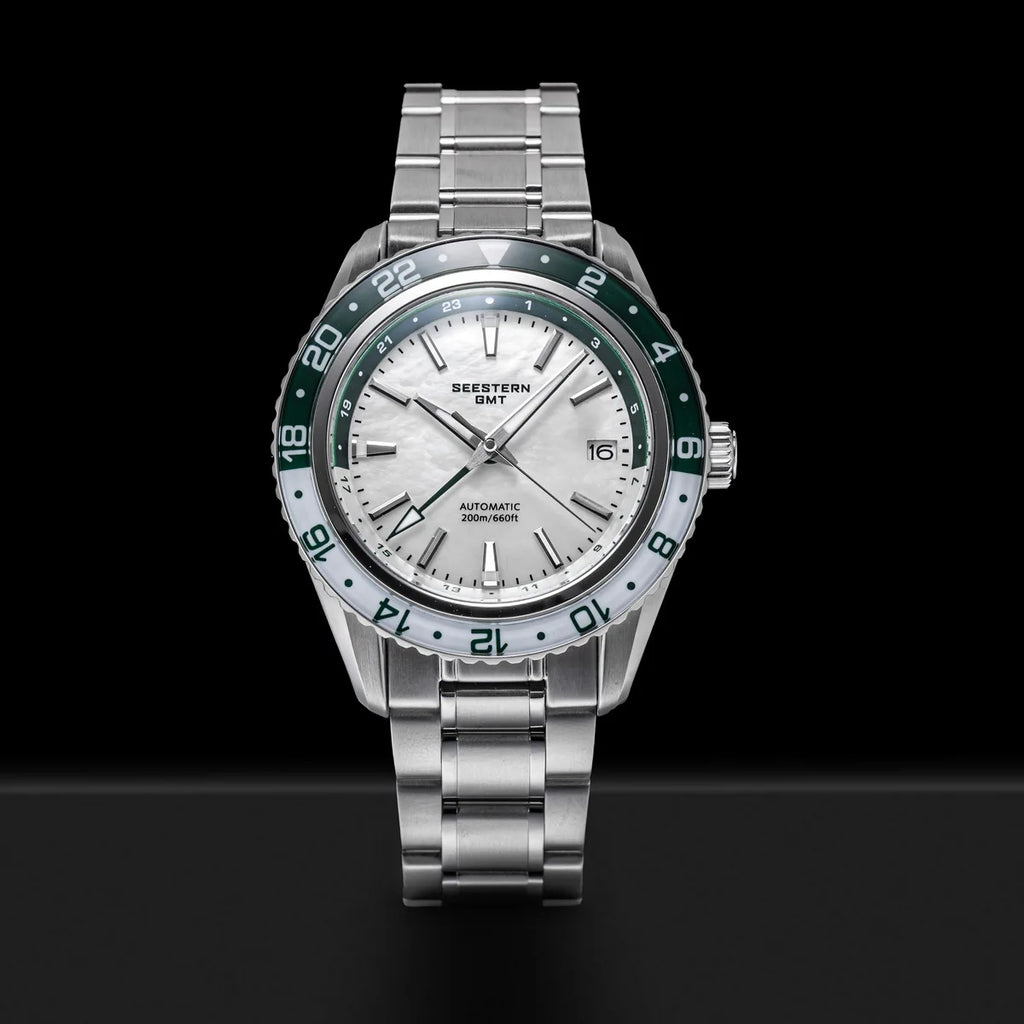SEESTERN Men of Watch Office GMT Automatic NH34 Movement Sapphire Glass Bezel 20bar Waterproof Diver Mechanical Wristwatch S456