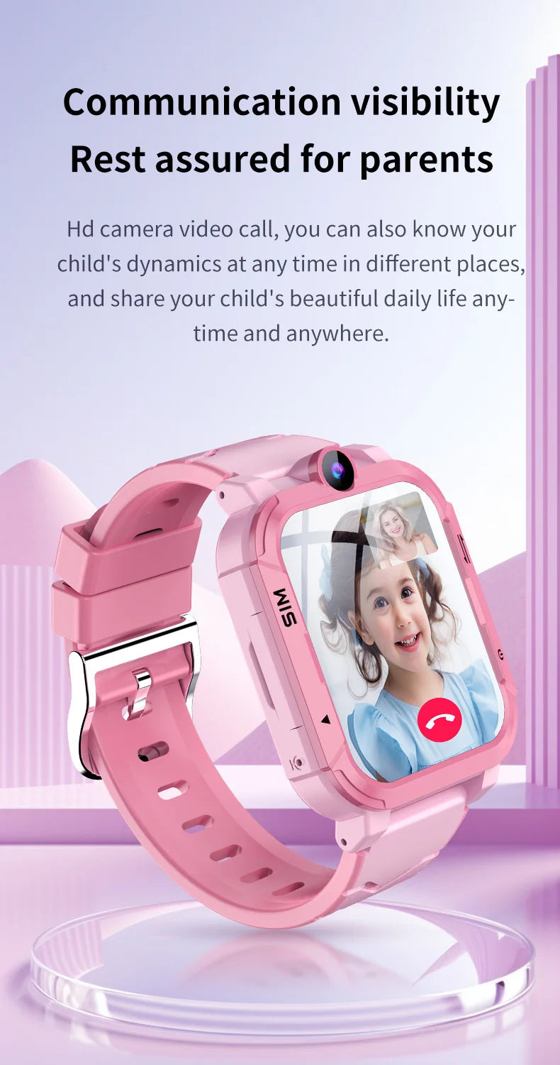 4G Kids Smart Watch 1+8GB GPS WiFi Tracker Location Video Call SOS Call Back Monitor Phone Watch Smartwatch Boys Girl Gifts