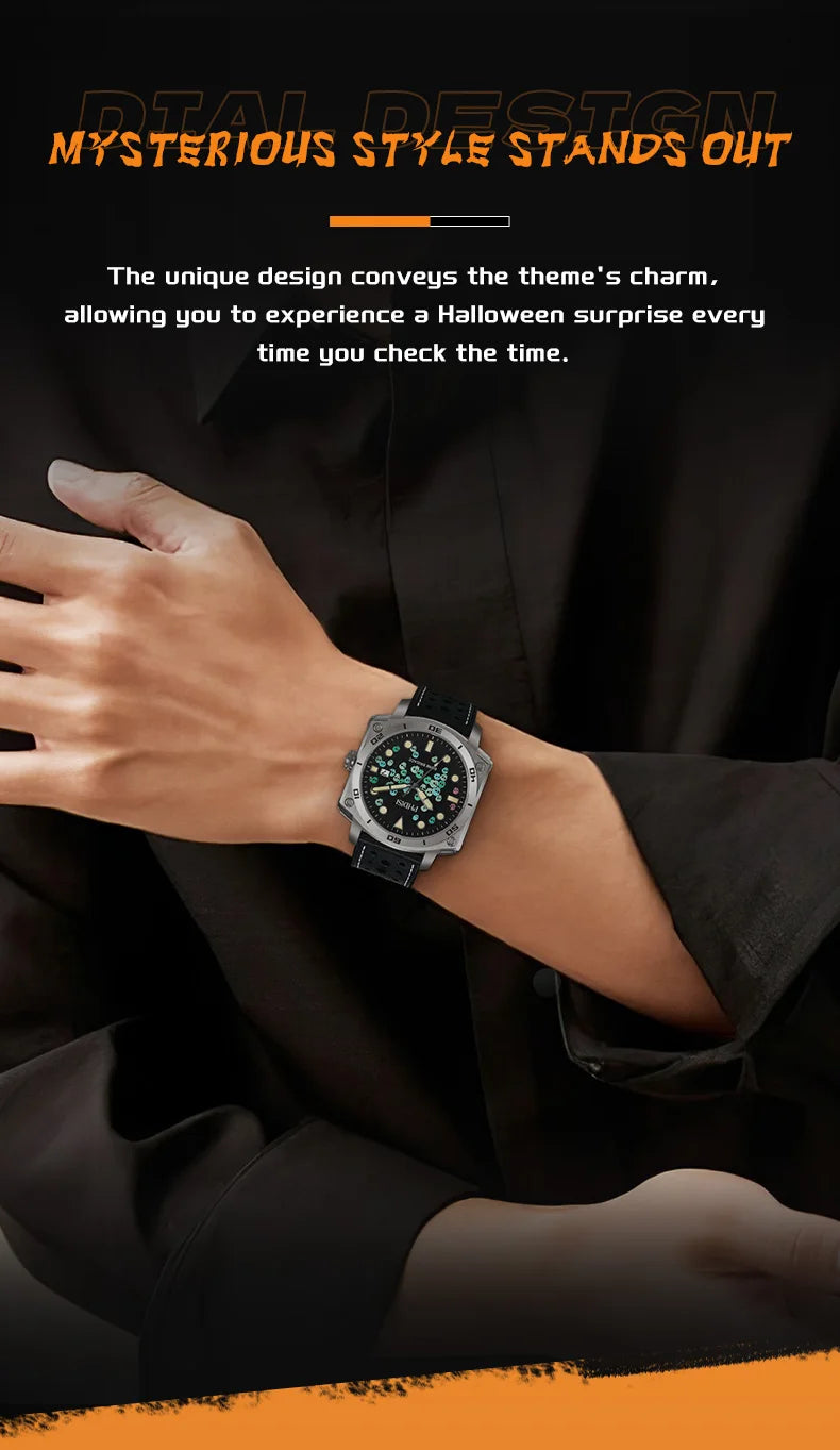 Men's Watch Halloween Theme Sapphire Glass Fully Automatic Movement Luminous Mechanical Watch