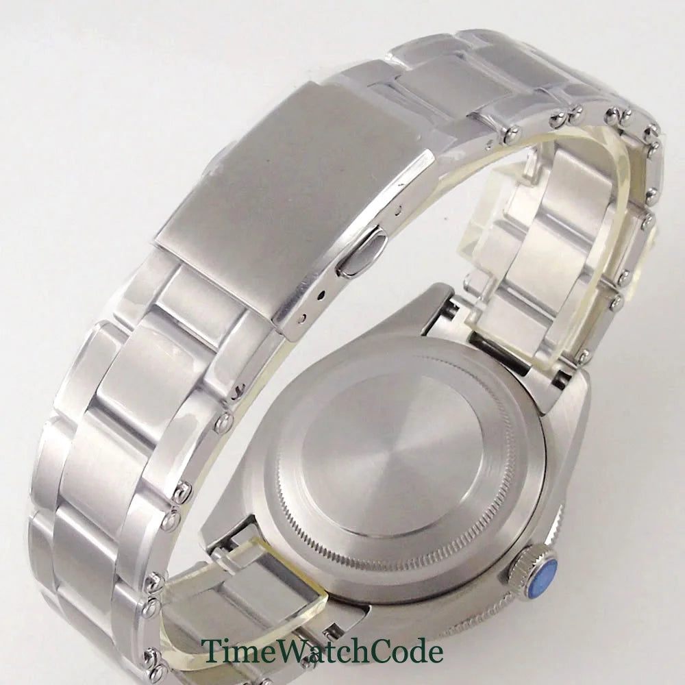 100m Waterproof NH35AA Movement Automatic Men's Watch Mechanical Double Domed Sapphire Rotating Bezel Luminous 316L Bracelet