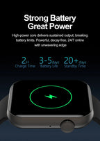 2025 New Smartwatch Men Android IOS Phone 1.9"HD Screen Bluetooth Call Heart Rate Monitoring Sports Waterproof Smart Watch Women