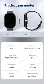 2025 New Smart Watch 1.83 Inch HD Display Answer Make Call Message Preview Sport Modes DIY Dial Weather Forecast Men Women Gifts
