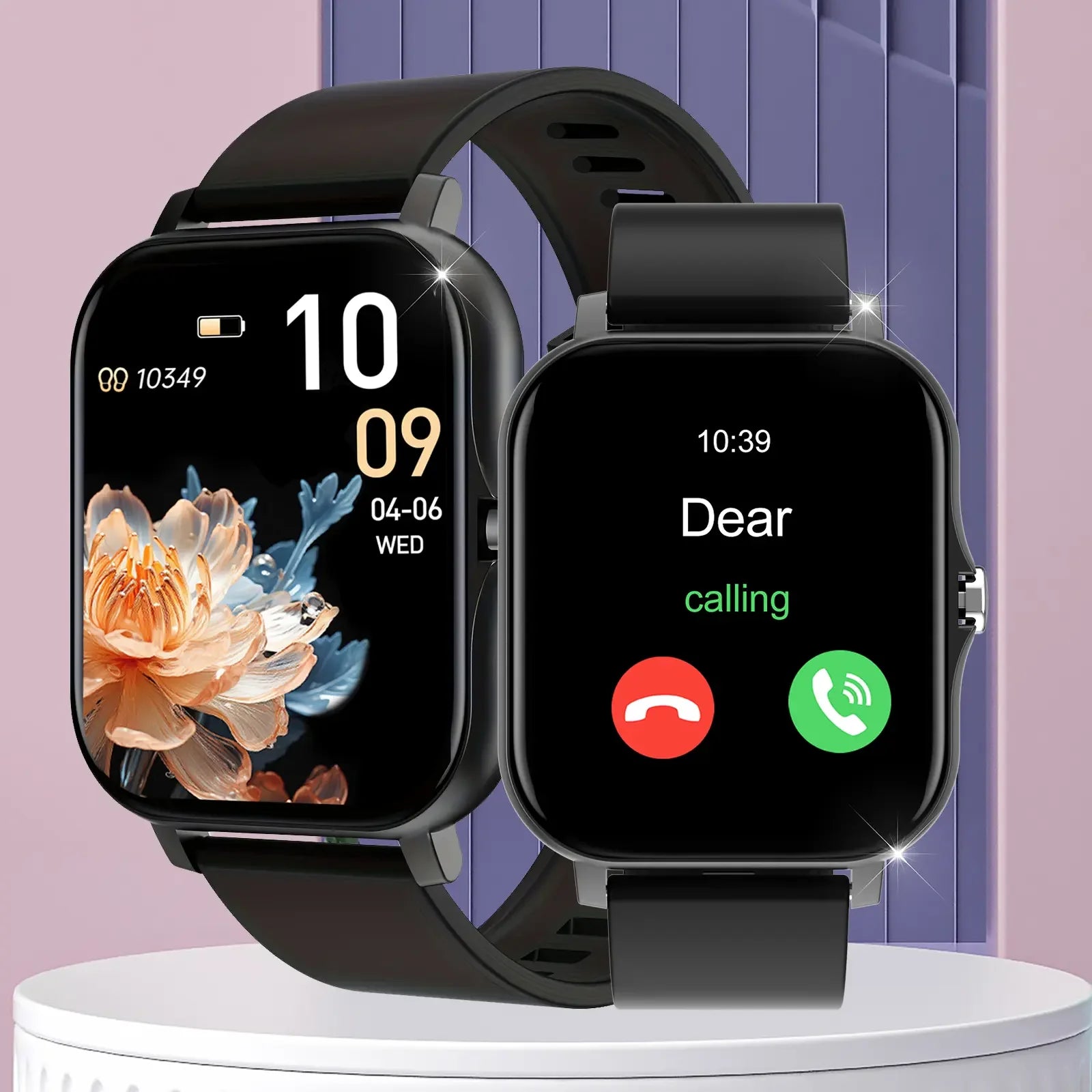 Smart Watch with 1.83-Inch HD Display – Wireless Calling/Dialing, Alarm/Message Notifications, Fitness Tracking, Music Control.
