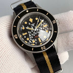 New Tandorio NH35A Automatic Watch for Men 50 Fathoms Ghost Dial Luminous 200m Waterproof Bubble Sapphire Sandblasted 40mm