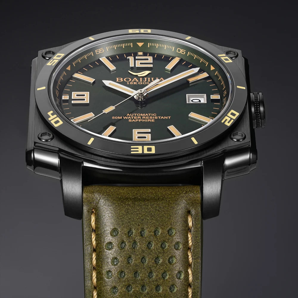 BOAIJIUA Fully Automatic Mechanical Men's Watch Original Design Mechanical Watches 50m Waterproof Luminous Wristwatch for Men