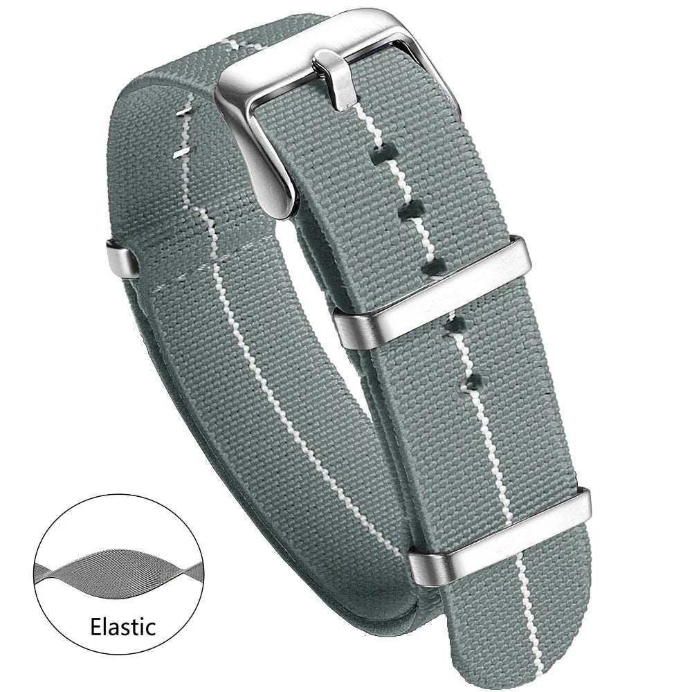 Nylon Watch Band 20mm 22mm Comfortable Watch Straps Loop Military Washable Blet for Men Watchbands