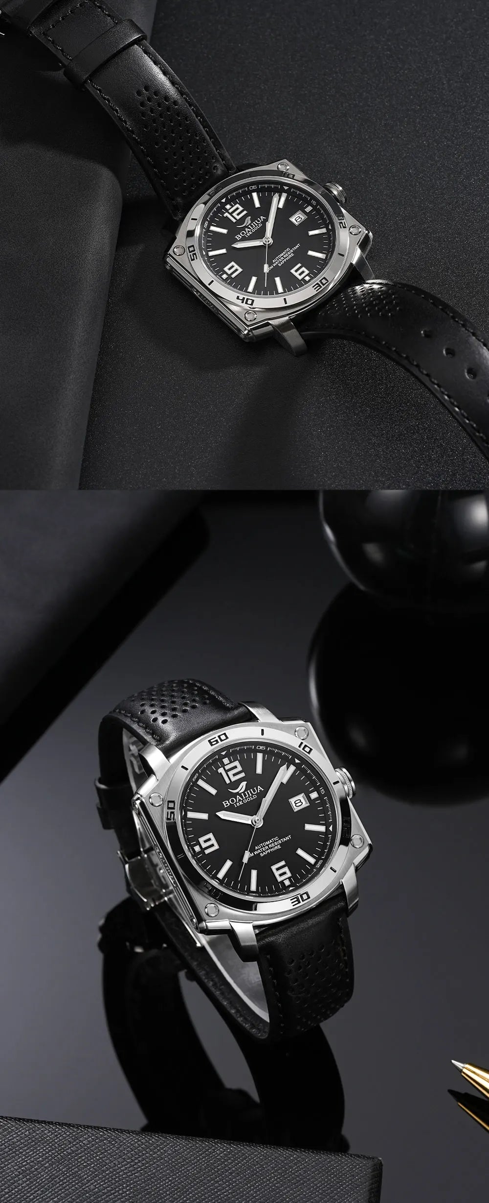 BOAIJIUA Fully Automatic Mechanical Men's Watch Original Design Mechanical Watches 50m Waterproof Luminous Wristwatch for Men