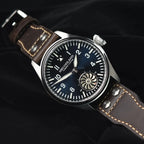 Hruodland 2025 New Men's Mechanical Watch Seagull ST3620 Retro Pilot 43MM Bgw-9 Luminous Sapphire Crystal Turbine Reloj Hombre