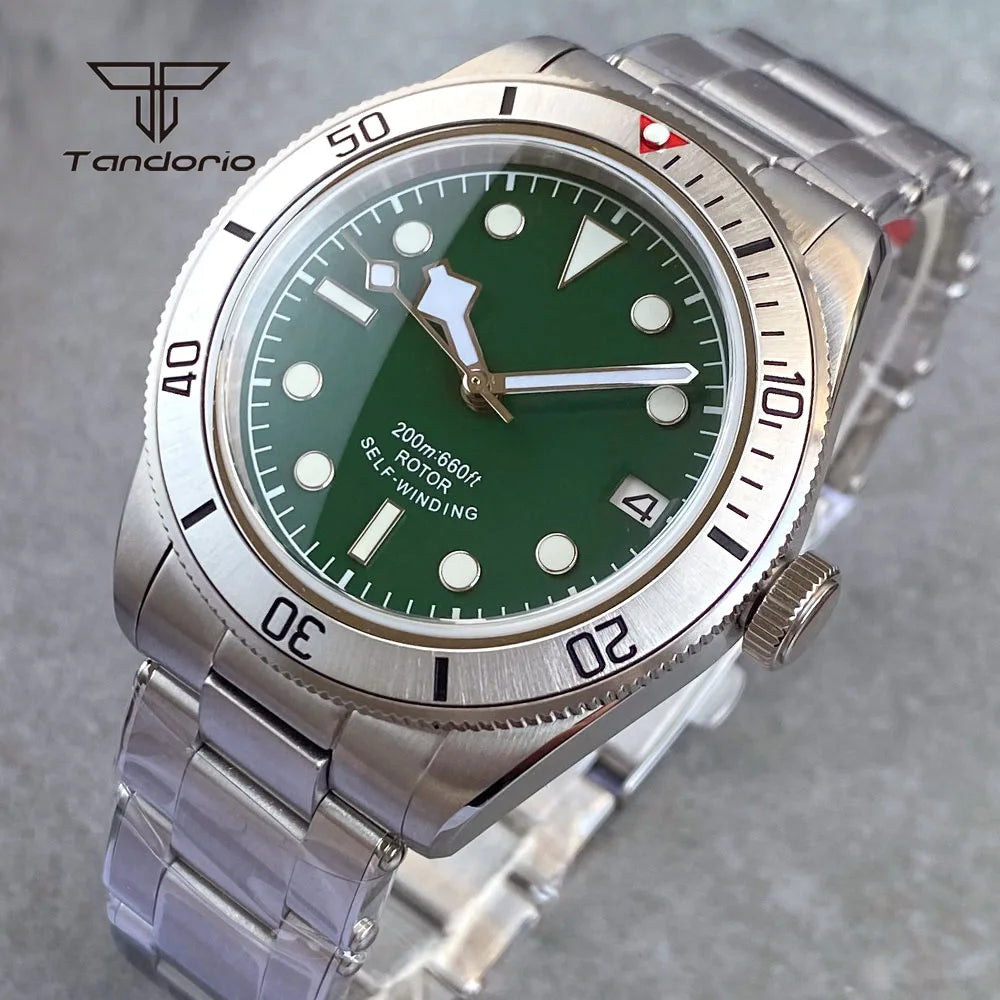 Business 40mm Men's Stainless Steel NH35 Automatic Wristwatch Sapphire Date Dress Mechanical Watches Luminous Self-winding