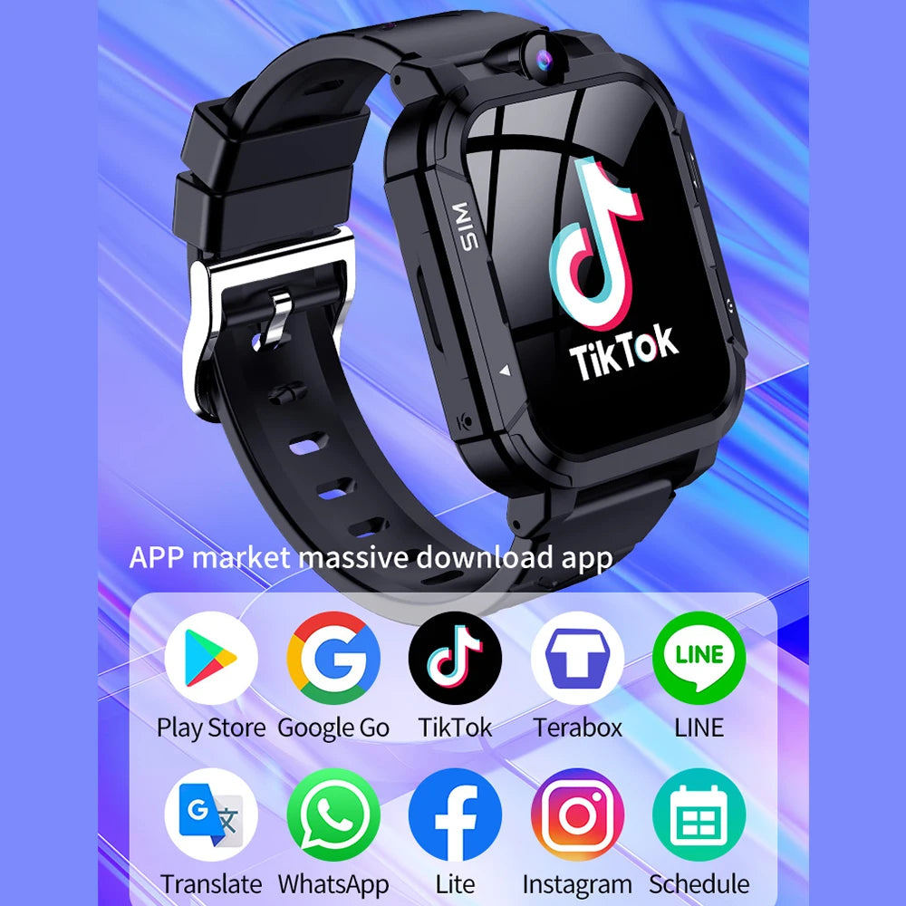 4G Kids Smart Watch 1+8GB GPS WiFi Tracker Location Video Call SOS Call Back Monitor Phone Watch Smartwatch Boys Girl Gifts