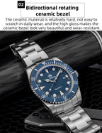 ADDIESDIVE Luxury Men's Analog Watch BGW9 Luminous Ceramic Bezel Bubble Mirror Glass Diver's Watch 200m Quartz Watches AD2068