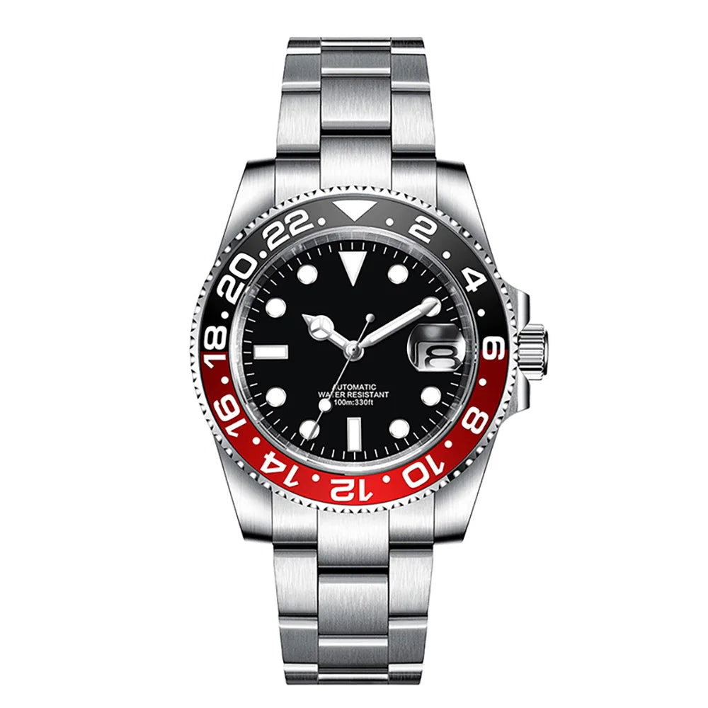 Corgeut Reloj Custom Logo Men's Mechanical Automatic Wristwatch NH35 Movement 40mm Dial 100M Waterproof Sapphire Glass DIY