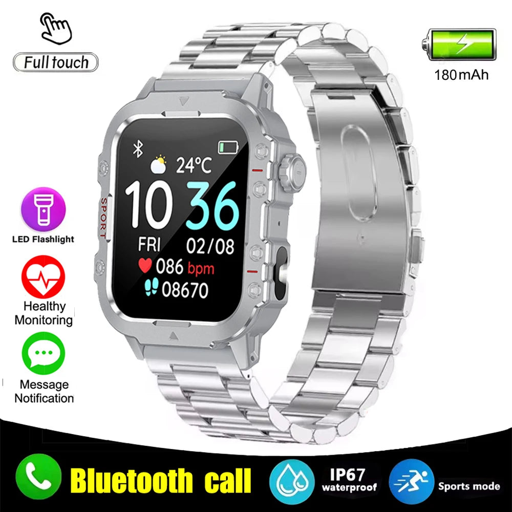 2025 New Smart Watch Android Phone 1.44 Inch Color Screen Bluetooth Call Blood Oxygen/Pressure Monitoring Smart Watch Women Men