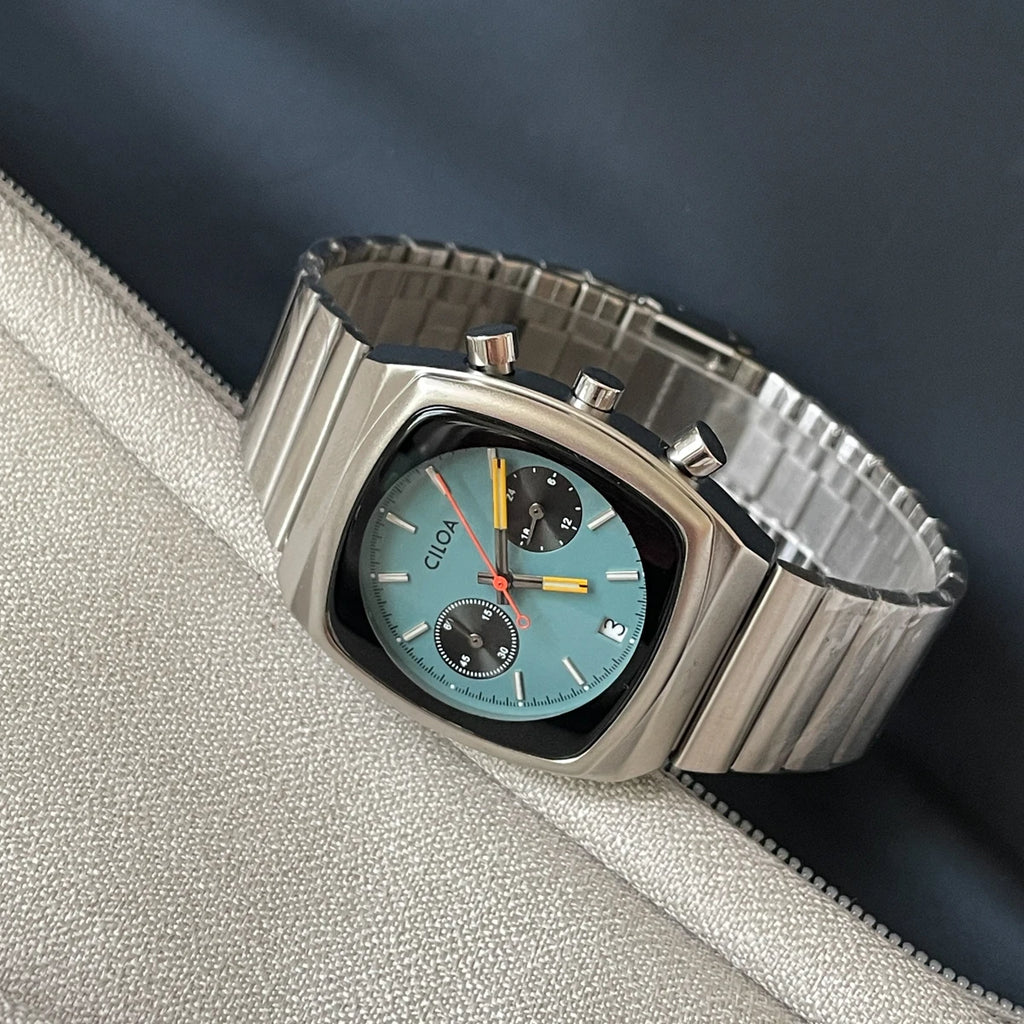 Man sports high-end Square watch for men high quality quartz new in men's watches luxury brand stainless steel strap Men gift