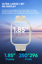 Smart Watch for Men And Women with 1.85" HD Screen 110+ Sport Modes IP68 Waterproof 100-Day Standby Heart Rate & Sleep Monitor