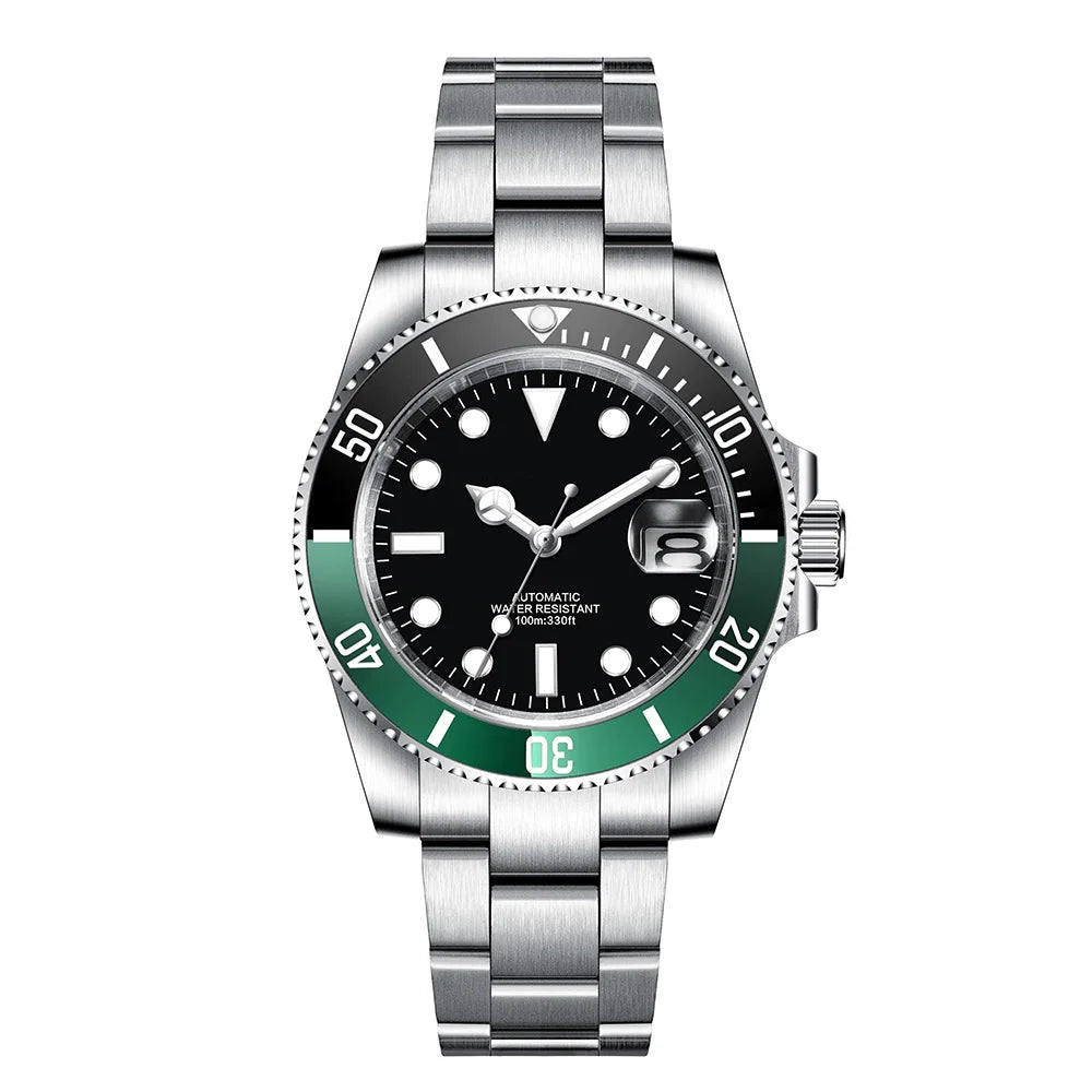 Corgeut Reloj Custom Logo Men's Mechanical Automatic Wristwatch NH35 Movement 40mm Dial 100M Waterproof Sapphire Glass DIY