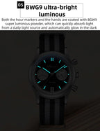 ADDIESDIVE Men's Quartz Chronograph Watch Luminous Bubble Glass 100m Waterproof Nylon Strap Watches For Man AD2095 Fashion Watch