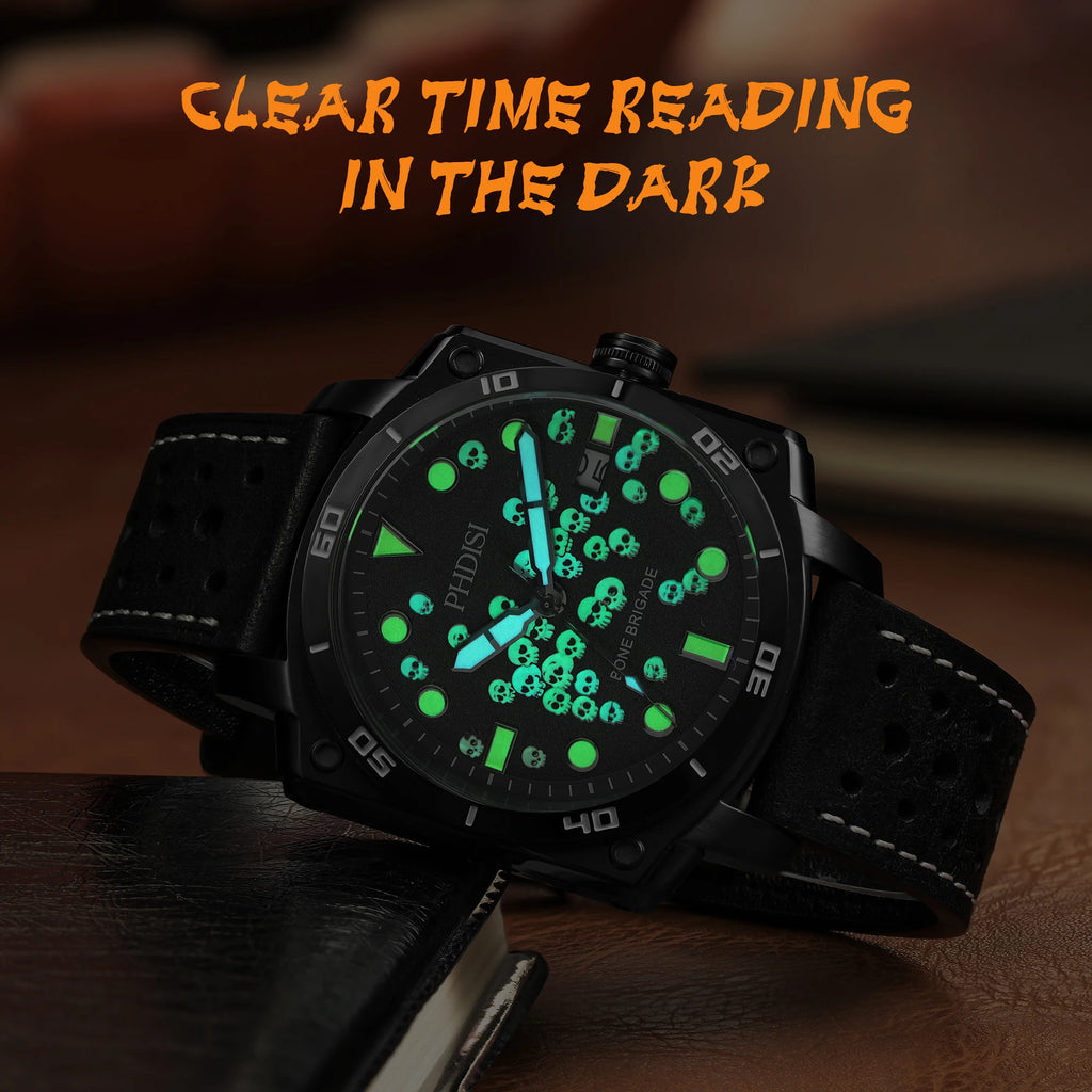 Men's Watch Halloween Theme Sapphire Glass Fully Automatic Movement Luminous Mechanical Watch