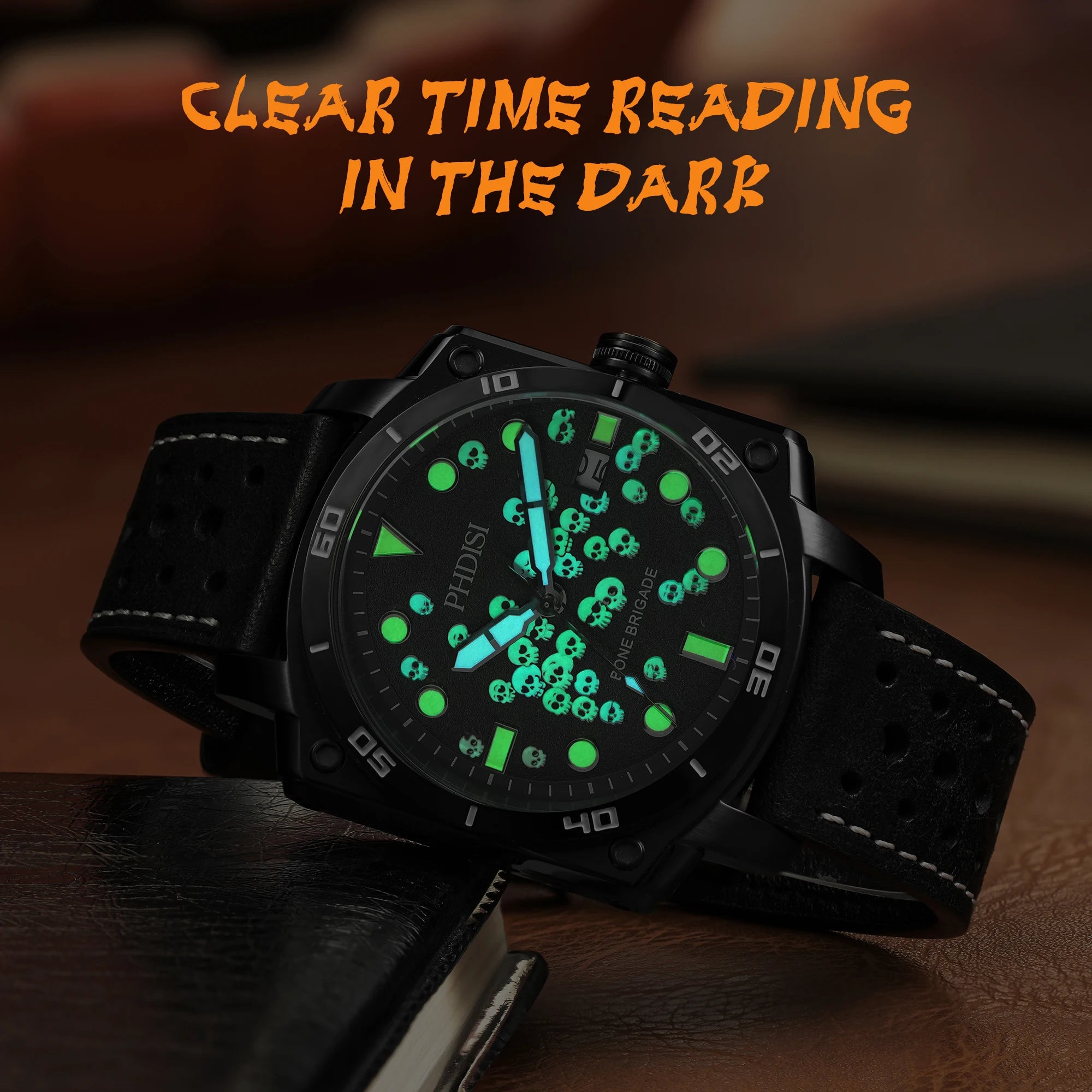 Men's Watch Halloween Theme Sapphire Glass Fully Automatic Movement Luminous Mechanical Watch