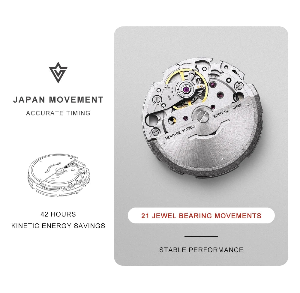 CADISEN Deep Explorer 2025 New Automatic Mechanical Watch Man Canvas Strap Wristwatch MIYOTA  Luxury Luminous Waterproof Watches