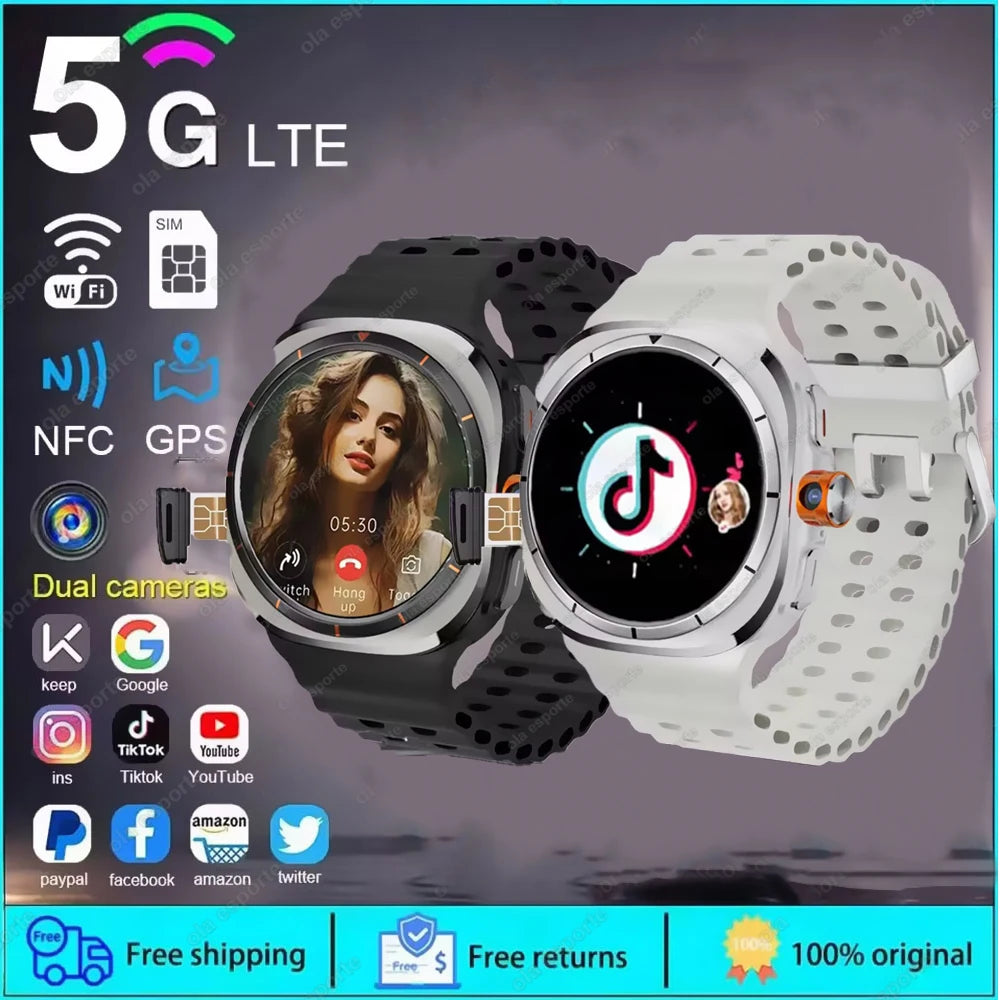 2025 New Smart Watch 4G/5G SIM Full Netcom WiFi NFC GPS  32GB Watches For Man 32GB Storage HD Camera Smartwatch For IOS/Android