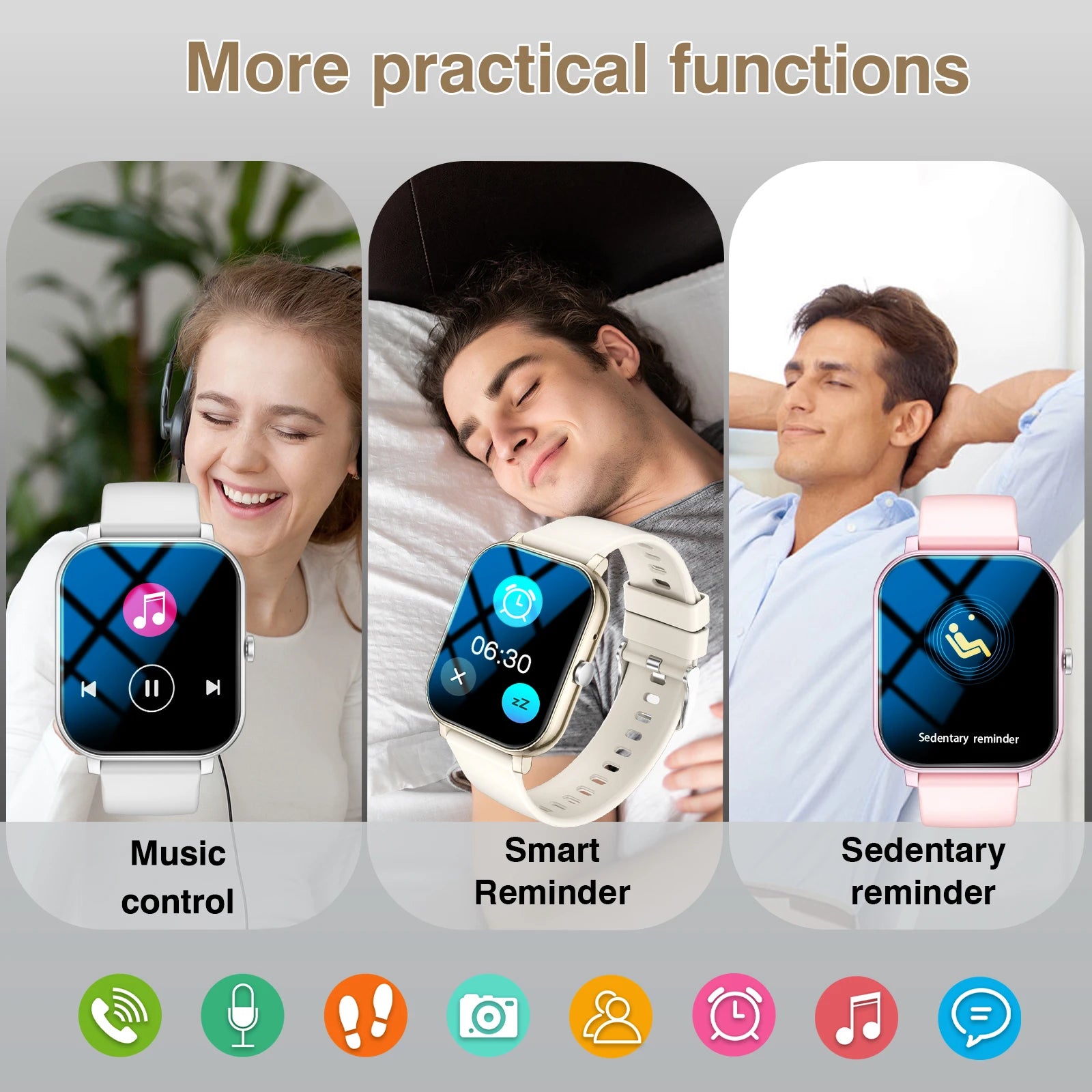 Smart Watch Multi-functional sports smart watch ,Wireless Calling, Personalized the Watch Faces,Music control