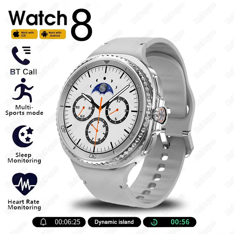 Smart Watch 8 Classic Men HD Display Screen  Bluetooth Call Sports Fitness Waterproof Watch SmartWatch 1.32-inch Android IOS New