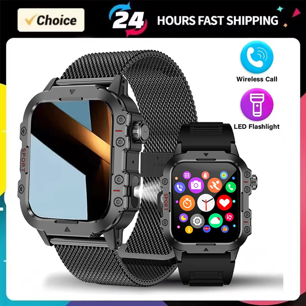 2025 New Smart Watch Android Phone 1.44 Inch Color Screen Bluetooth Call Blood Oxygen/Pressure Monitoring Smart Watch Women Men