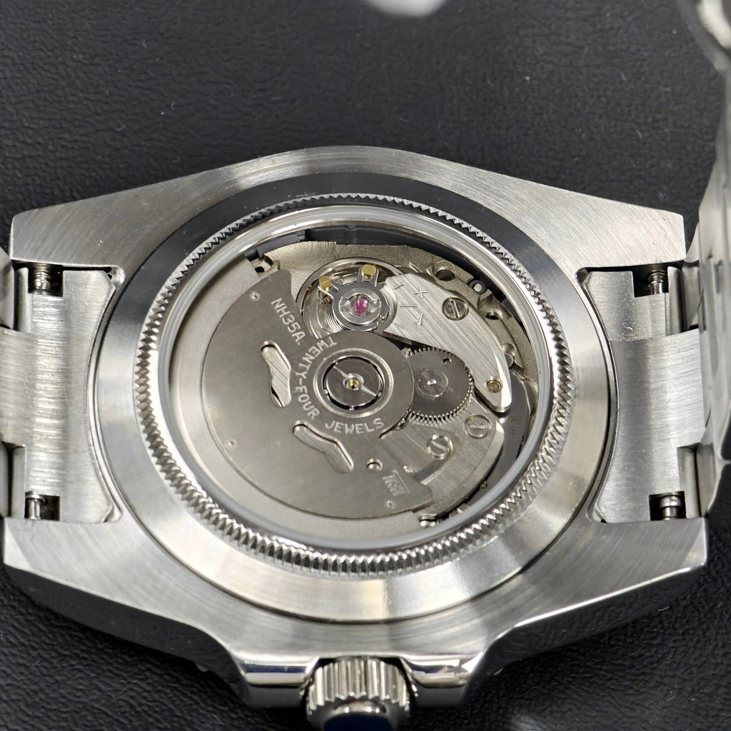 CORGEUT  DIY Custom Luxury Men's Automatic Watch 40mm Ceramic Bezel 100m Diving Sapphire Mirror Wave Pattern Dial reloj