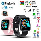 Smart Watch Y68: Color Screen Fitness Tracker w/ Step Count, 12 Sports Modes, Notification Reminder, Camera/Music Remote