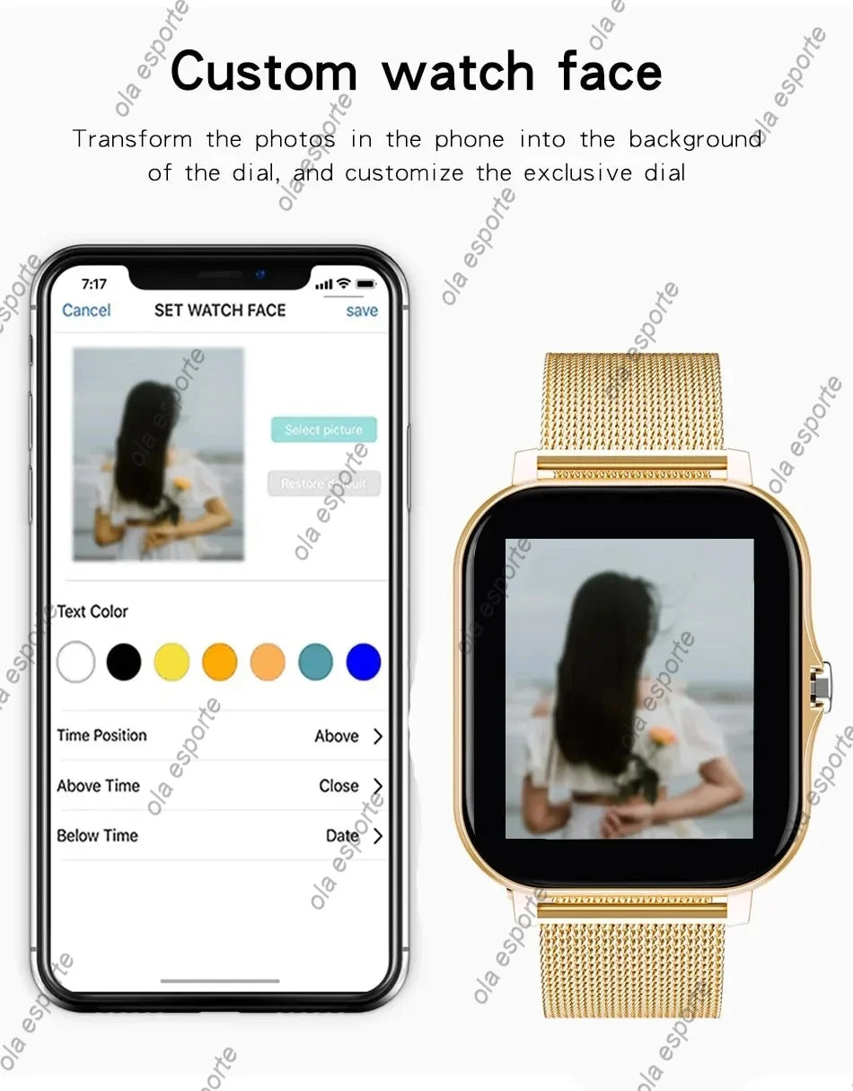 2024 Smart Watch For Men Women Gift Full Touch Screen Sports Fitness Watches Bluetooth Calls Digital Smartwatch Wristwatch