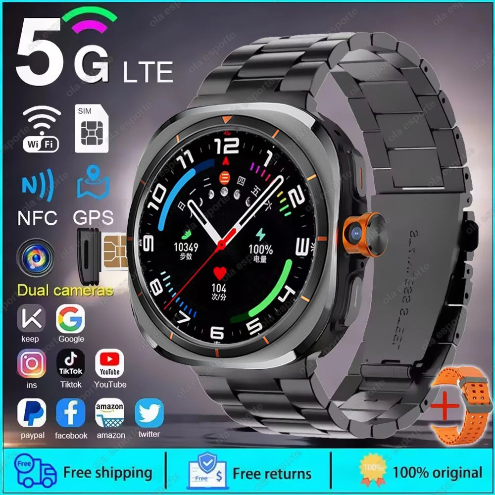 2025 New Smart Watch 4G/5G SIM Full Netcom WiFi NFC GPS  32GB Watches For Man 32GB Storage HD Camera Smartwatch For IOS/Android