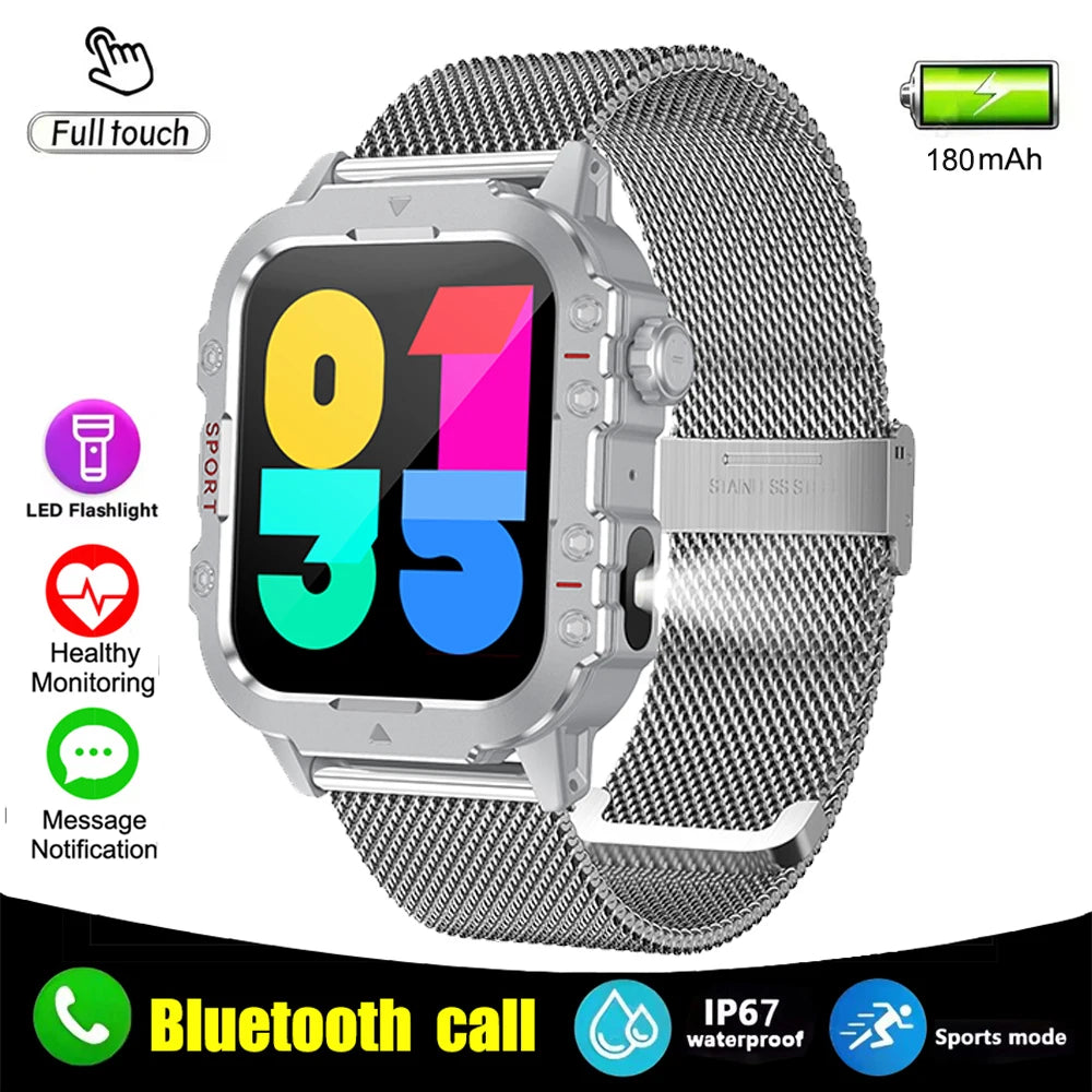 2025 New Smart Watch Android Phone 1.44 Inch Color Screen Bluetooth Call Blood Oxygen/Pressure Monitoring Smart Watch Women Men