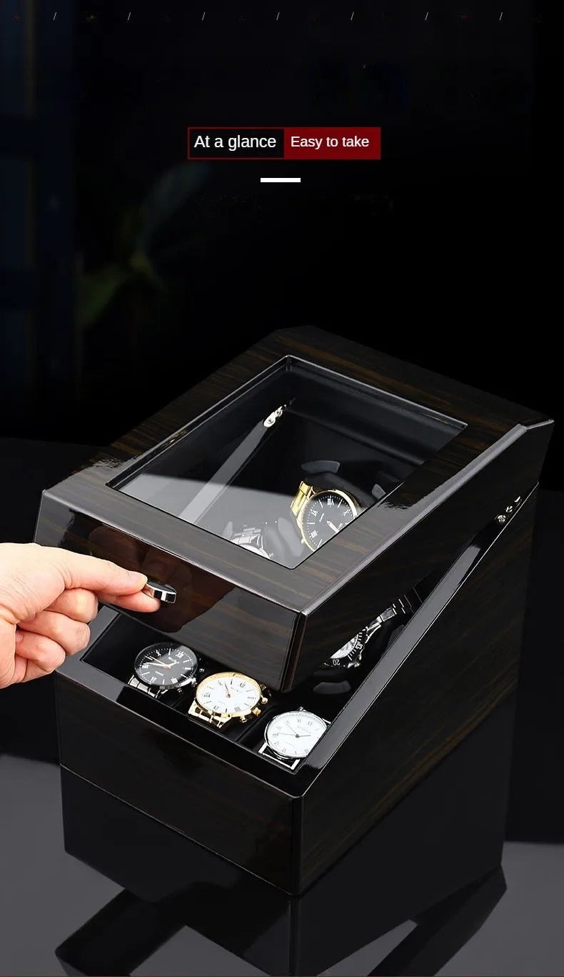 Luxury Watch Winder for Automatic Watches Box Mechanical with Zero Magnetism Silent 12 Watches Box Storage Rotating for Men
