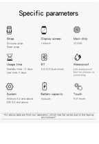 Smart watch for android phone.1.44 inch color screen full touch bluetooth call smart watch magnetic charging