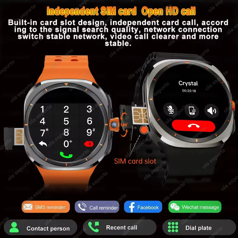 2025 New Smart Watch 4G/5G SIM Full Netcom WiFi NFC GPS  32GB Watches For Man 32GB Storage HD Camera Smartwatch For IOS/Android
