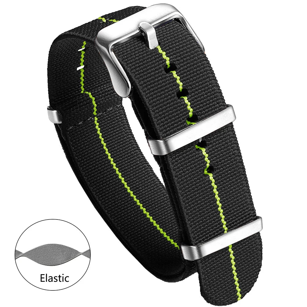 Nylon Watch Band 20mm 22mm Comfortable Watch Straps Loop Military Washable Blet for Men Watchbands