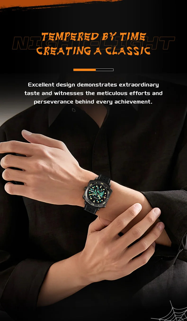 Men's Watch Halloween Theme Sapphire Glass Fully Automatic Movement Luminous Mechanical Watch